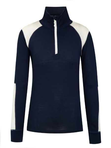 Bilde av WoolLand Hilleknuten LS top Blue Ink